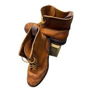 Crockett & Jones Polo Ralph Lauren Country Brogue Wingtip Boots Size 12 D